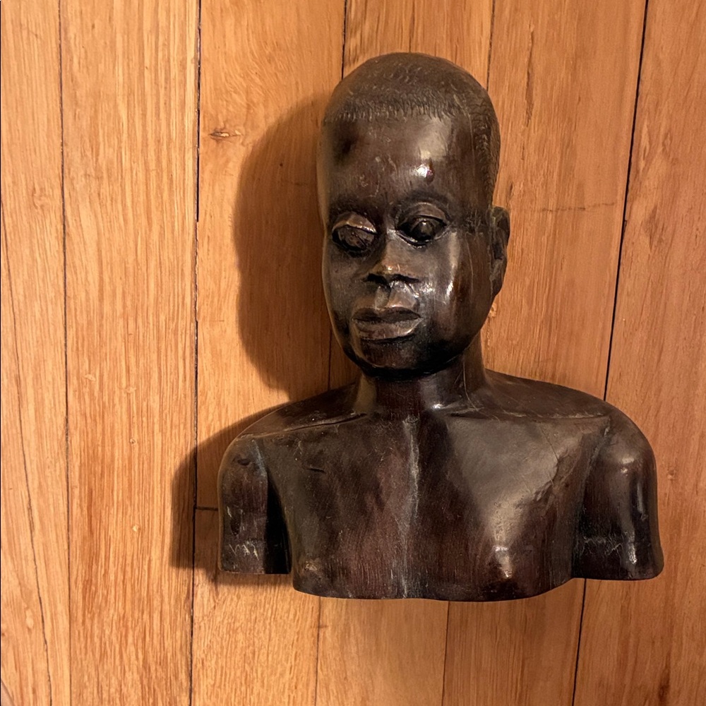 Artisan Ebony Bust Sculpture